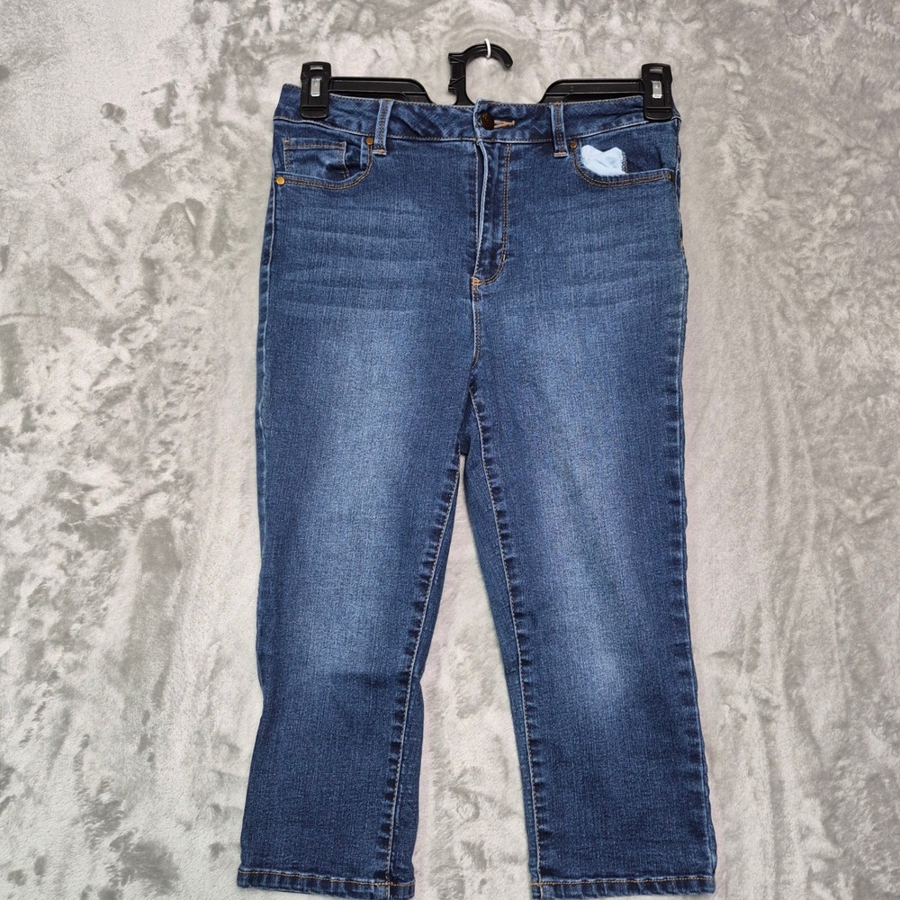d.jeans Womens Size 6 Medium Wash High Rise Straight Leg Cropped Denim Jeans